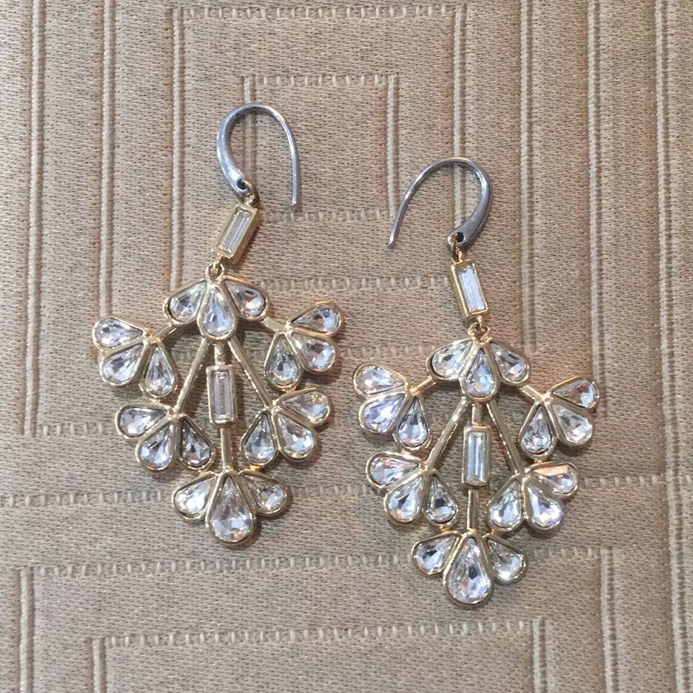 Fossil crystal chandelier earrings